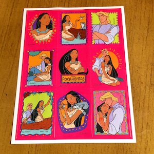 Pocahontas Vintage Stickers