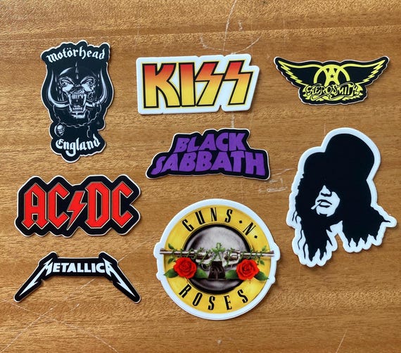 80年代ロックバンドステッカーセット - Etsy 日本