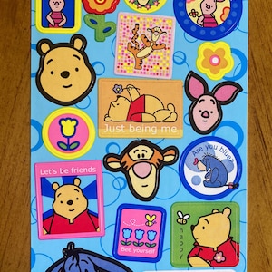 Vintage WINNIE THE POOH Sticker Sheet