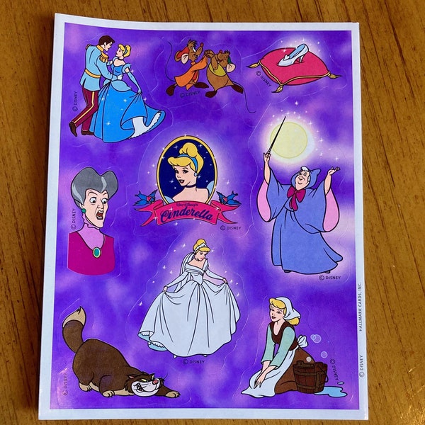 Vintage Cinderella Sticker Sheet