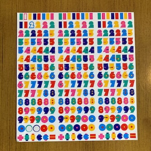 Vintage Mrs Grossman Number Stickers