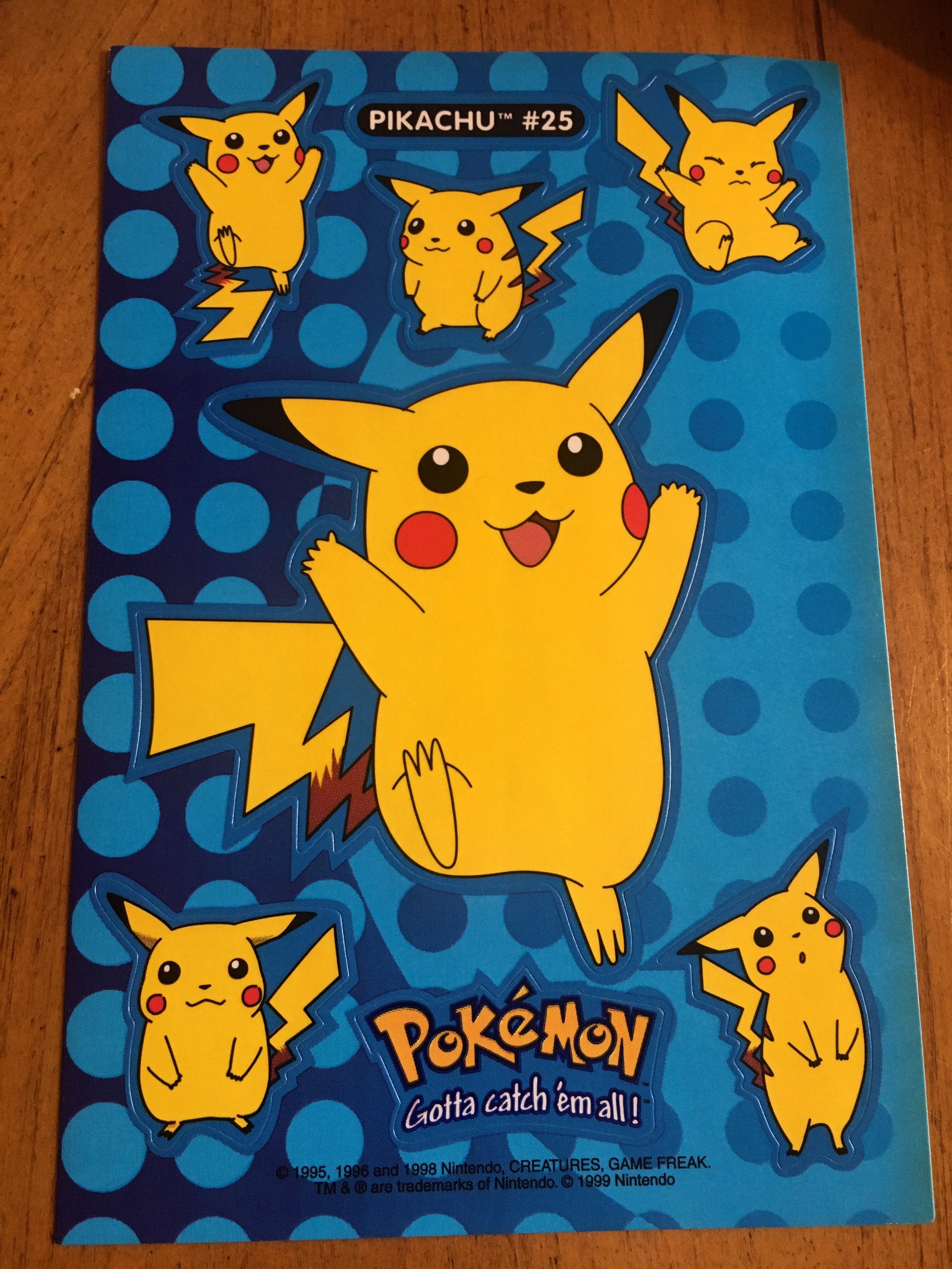 VTG 90s Pokemon Mini Sticker Book & Autocollants Sticker packs Pikachu  Nintendo