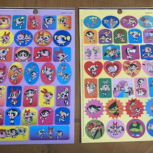 Large Sheet of Power Puff Girls Stickers