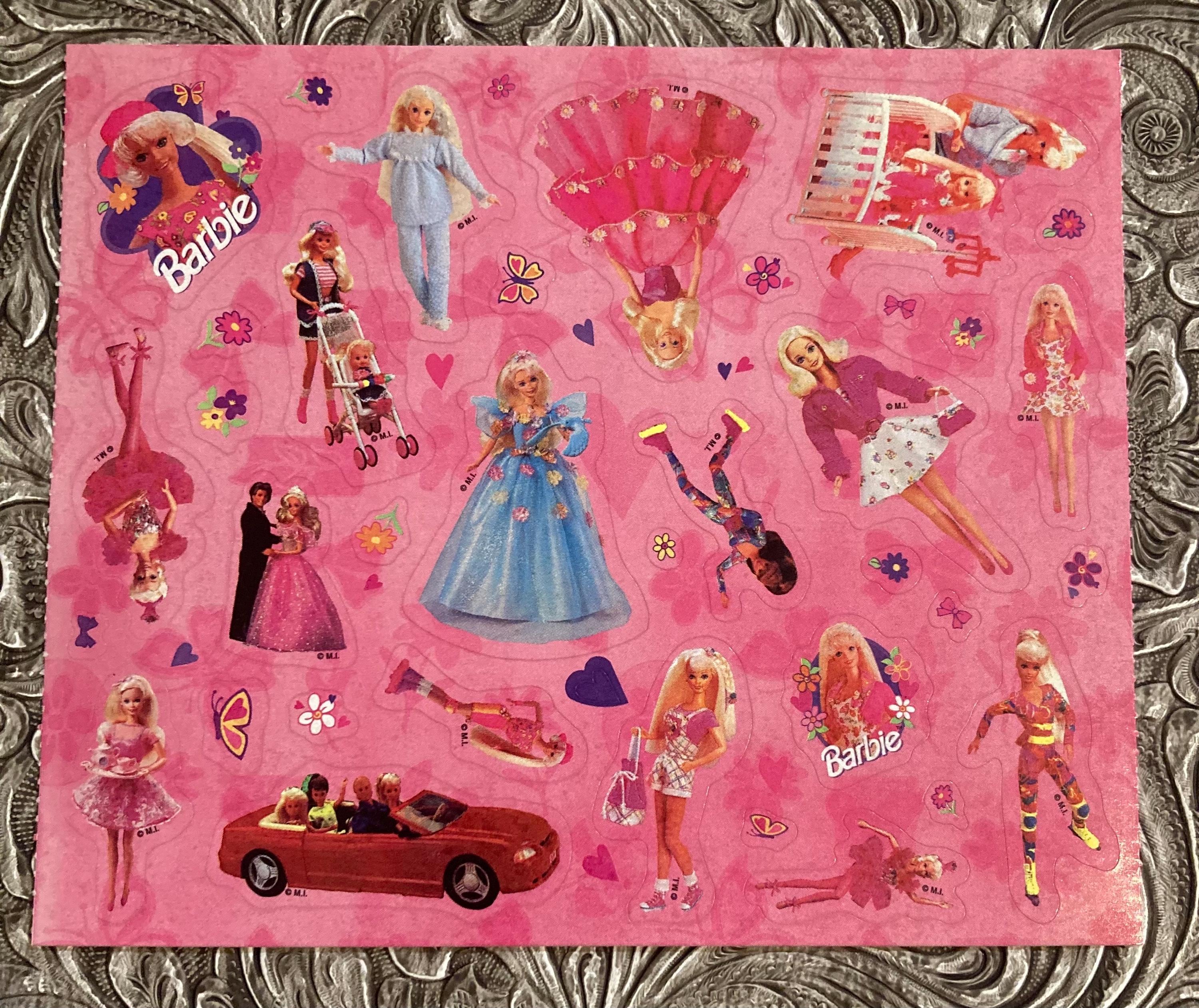 Vintage Barbie Stickers - Etsy