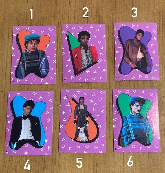 Michael Jackson Sticker Topps Cards - Etsy