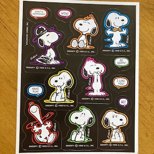 Vintage Peanuts Snoopy Stickers
