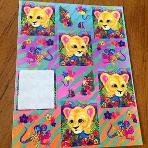 Vintage Lisa Frank Cub Sticker Sheet