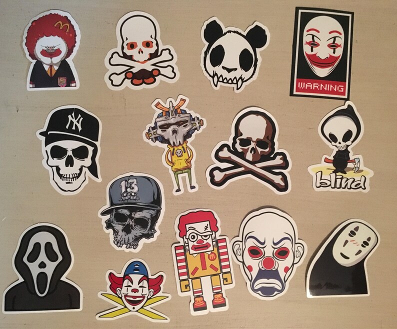 Creepy / Scary Stickers | Etsy