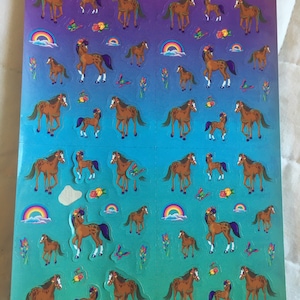 Vintage Lisa Frank Horse Sticker Sheet