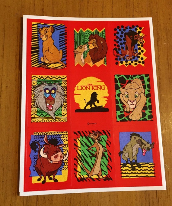 Lion King Vintage Stickers Etsy