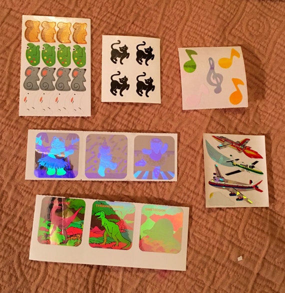 SET of Vintage Stickers Etsy