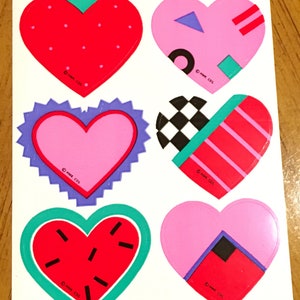 Vintage large heart stickers