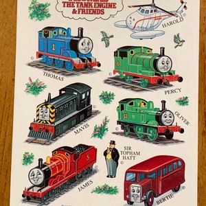 Arkusz naklejek Thomas & Friends z 1995 r.