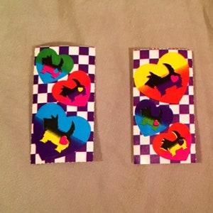 SET of Vintage Lisa Frank Scottie Dog Stickers