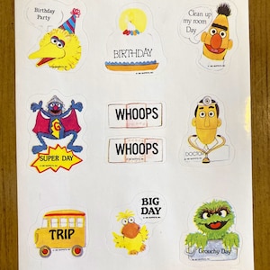 Vintage Sesame Street Stickers