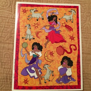 Esmeralda klokkenluider van de Notre Dame vintage stickers