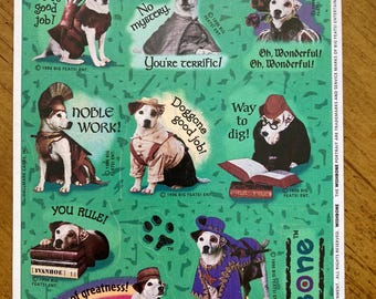 Vintage 90s Wishbone Dog Sticker Sheet
