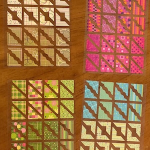 SET of Vintage Scrapbooking Photo Frame Corner Glitter Stickers