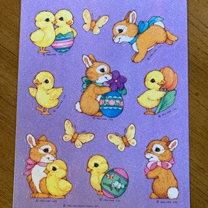 Vintage Paasstickers uit 1984