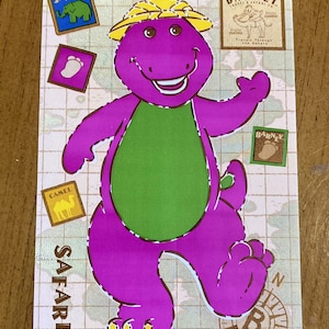 Vintage Barney Sticker Sheet