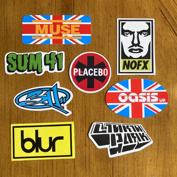 Alt Rock Brit Pop 90s Band Stickers