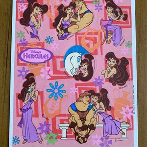 Hercules and Meg Vintage Stickers