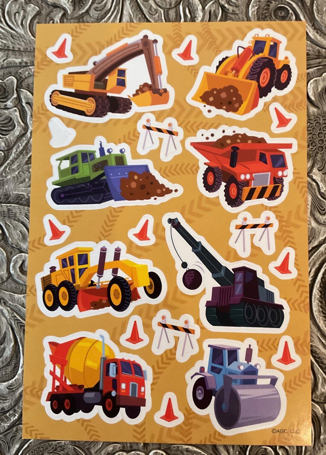 Vintage Construction Trucks Sticker Sheet (missing Sticker) - Etsy