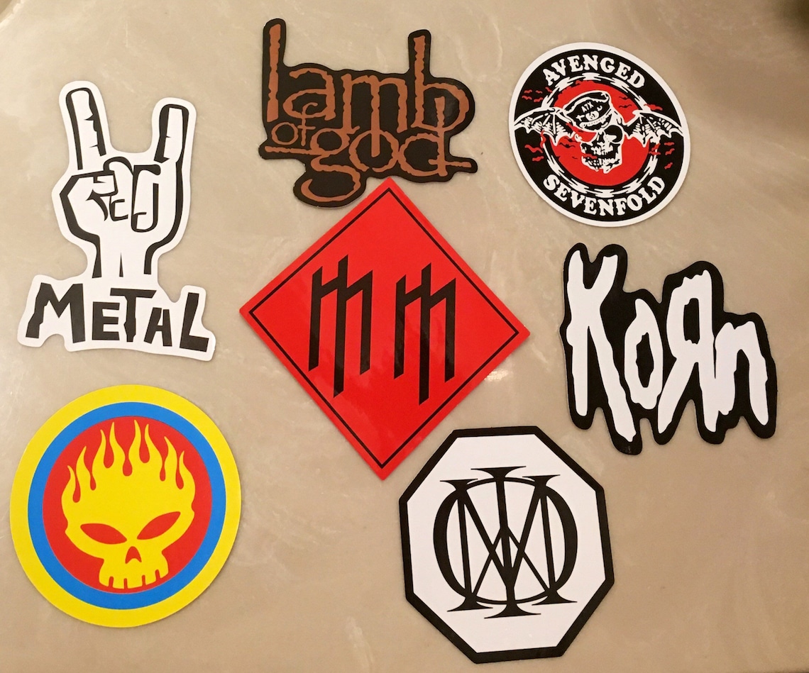 Metal Band Stickers Etsy UK