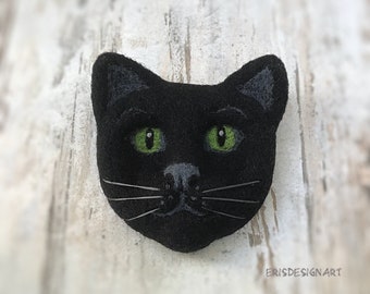 Schwarze Katze Brosche Katze Liebhaber Geschenke Hexe Witchy Geschenke Katze Halloween Modeschmuck Pins Brosche Replik