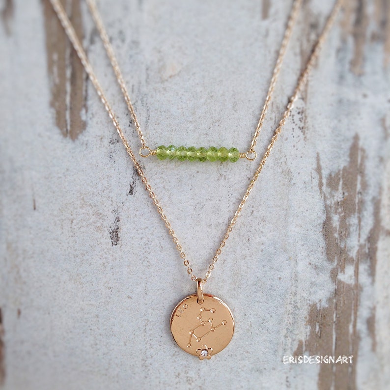 Peridot leo necklace Clearance