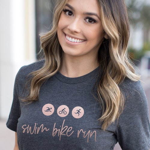 Triathlon Shirt Swim Bike Run Shirt Triathlon Gift Race Etsy