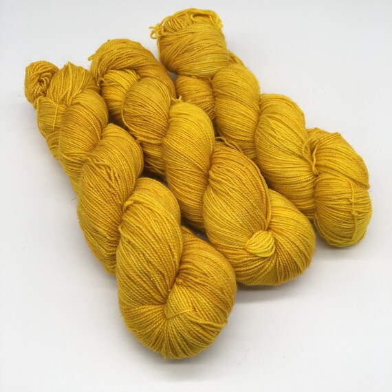 Golden dreams - hand-dyed, semi-solid sparkle sock yarn - 100g (400m)