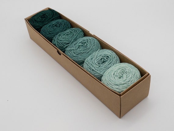 Spruce - mini skein set - hand-dyed super sock yarn - 6 x 33g mini balls, 200g total