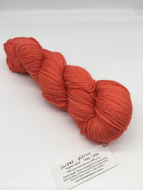 Sweet citrus - hand-dyed super sock yarn - 100g