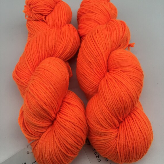 Traffic cone - hand-dyed 4ply sock yarn - 100g