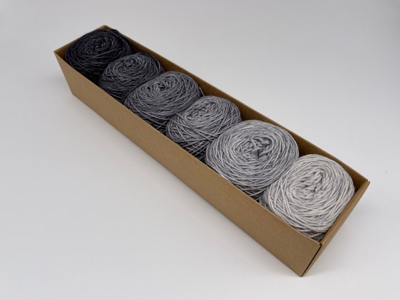 Pavement - mini skein set - hand-dyed super sock yarn - 6 x 33g mini balls, 200g total