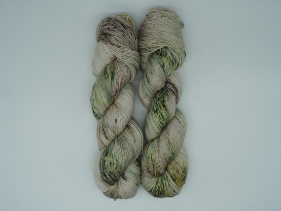 Forest - hand-dyed speckled merino cashmere silk yarn - 100g (400m)