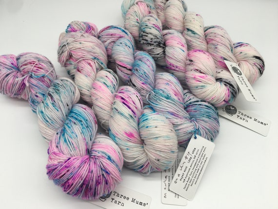 On a whim #14 - hand-dyed speckled super sock yarn - 100g (425m)