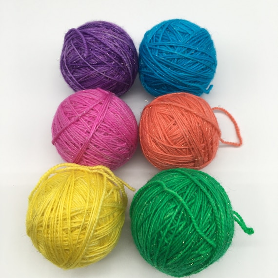 Rainbow unicorn sparkle sock yarn mini set - 6 x 33g mini skeins - 200g (800m) total