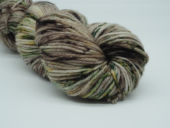 Forest - hand-dyed speckled superwash DK (8 ply) merino yarn - 100g (225m)