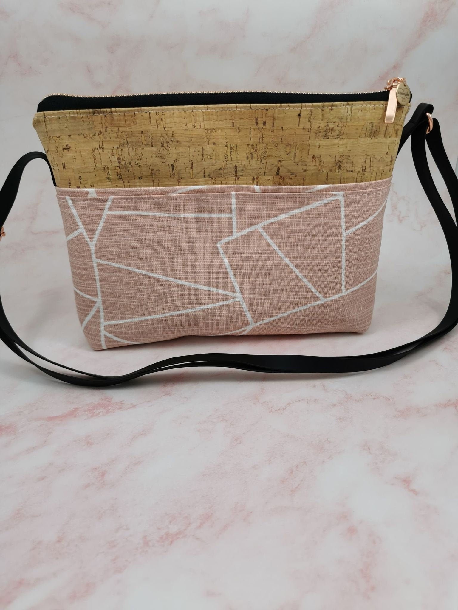 Black and white purse faux leather adjustable hand bag | Etsy