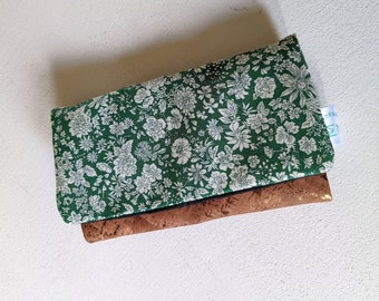 Vintage Flower wallet, wallet, card holder, cell holder, faux leather, flowers, chic, modern, purse, small, 12 card, money, woman, women