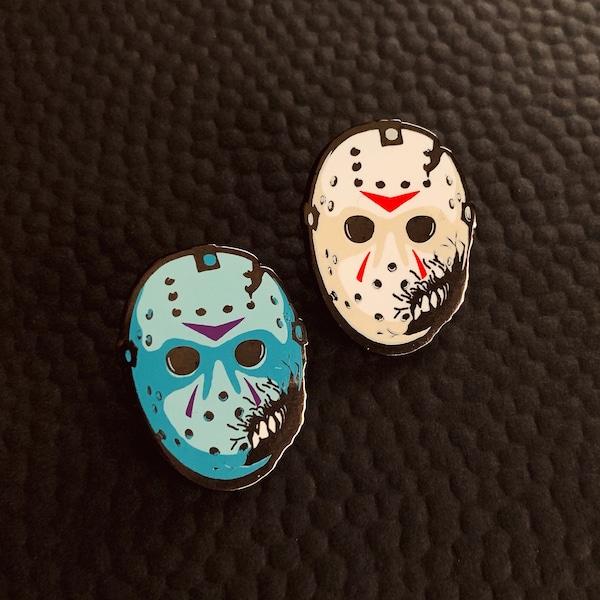 Horror Movie Mini Enamel Pin / Offbeat Tie Tack for Groom / Groomsman / Halloween Bouquet Charm or Boutonniere