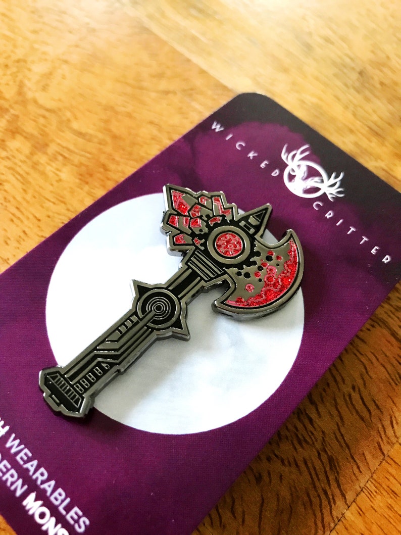 austin texas local artist Superhero Jewelry comic book collectible By Donny Cates of Crossover tattoo flash Atomahawk Pin Variant