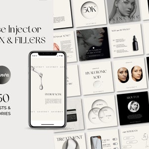 Botox and Filler templates | Nurse Injector Instagram post | skincare instagram | esthetician Instagram template | Beauty Skincare