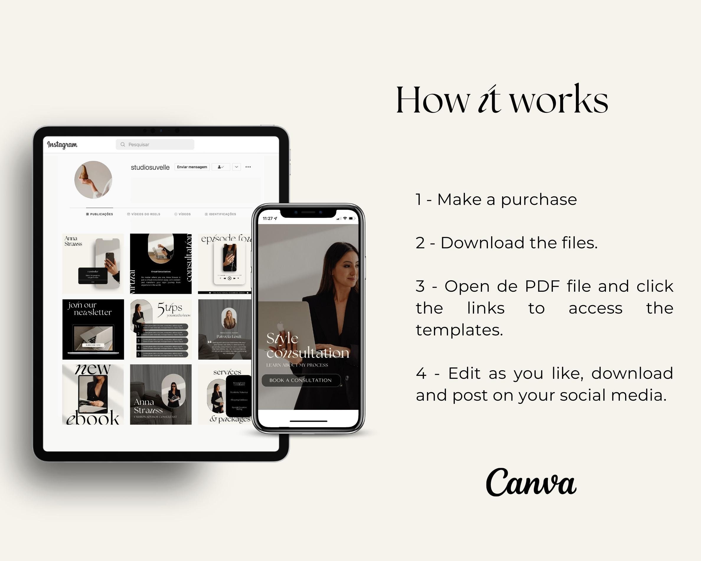 Aesthetic Instagram Post Templates Canva Instagram Post - Etsy Canada