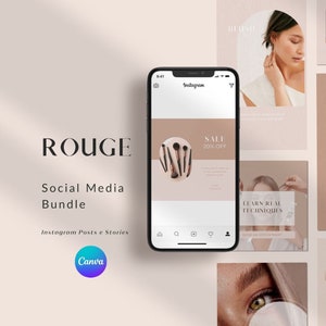 Skincare Beauty Templates Canva | Skincare Canva | Instagram Post and story Templates | Engagement templates | Aesthetic Instagram Feed
