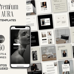 Aesthetic Instagram Post Templates Canva, Instagram Post Business, Coach Instagram Content, Feed Template, Neutral Minimalistic IG Templates