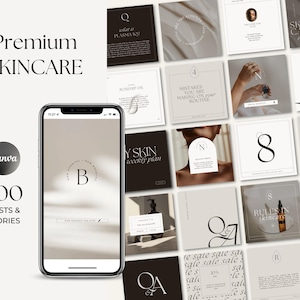 Skincare Instagram Templates | Skincare Canva | Esthetician Instagram | Dermatologist Templates |  Skincare posts| Acne | Aesthetic canva