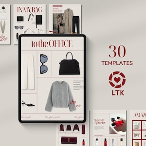 LTK Canva Instagram Template, LTK Canva Template, Instagram Canva Template, LTK Fashion Template, Collage Gift Guide Template, Aesthetic